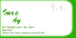 imre ay business card